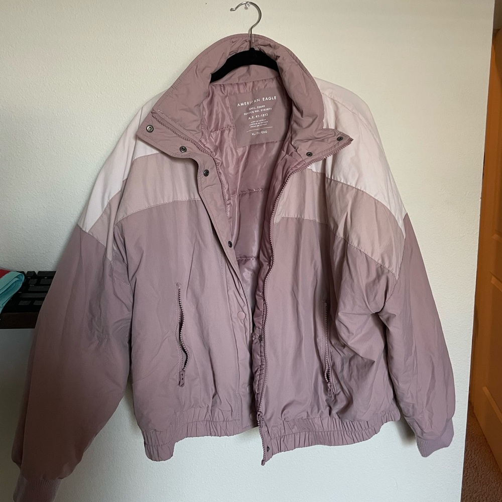 American Eagle Pink Bomber Jacket